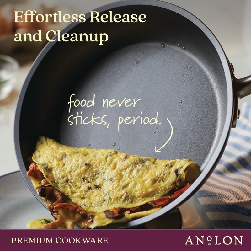 Anolon Accolade Forged Hard Anodized Nonstick Frying Pan/Skillet, 8 Inch, Moonstone Gray - Image 5